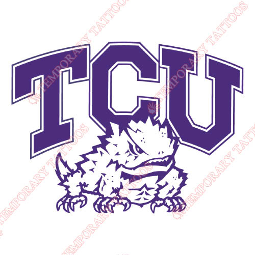 TCU Horned Frogs Customize Temporary Tattoos Stickers NO.6430